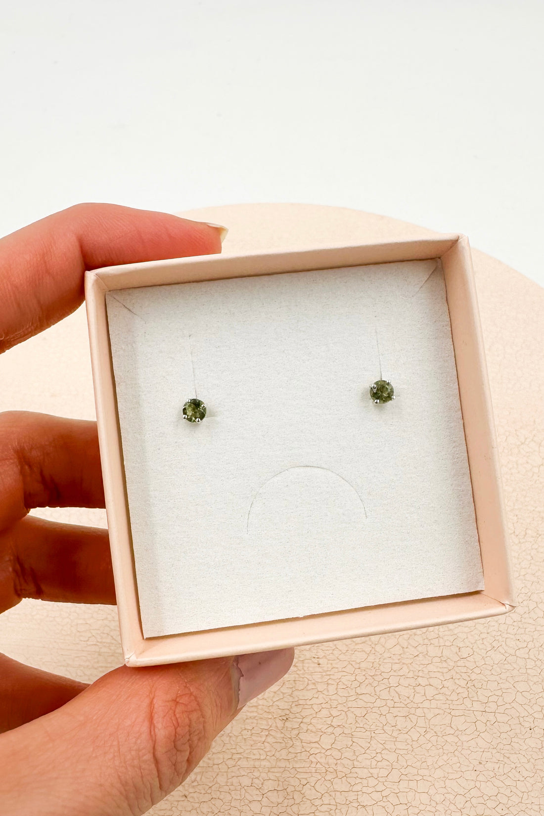 Pendientes Moldavita Circulares | Buena suerte - Espiritualidad