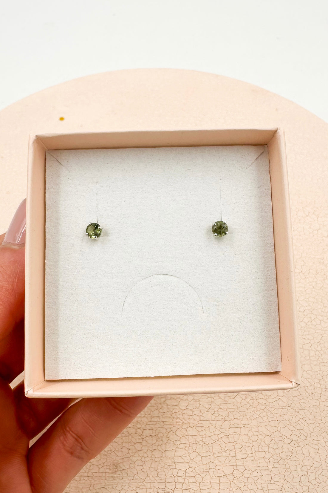 Pendientes Moldavita Circulares | Buena suerte - Espiritualidad