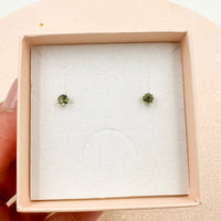 Pendientes Moldavita Circulares | Buena suerte - Espiritualidad