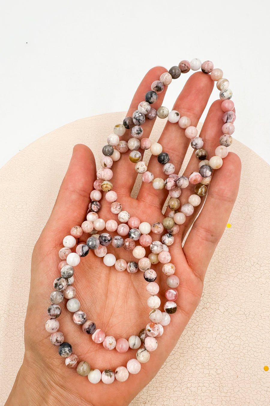 Pulsera Ópalo rosa | 6mm | Autoestima - Valor