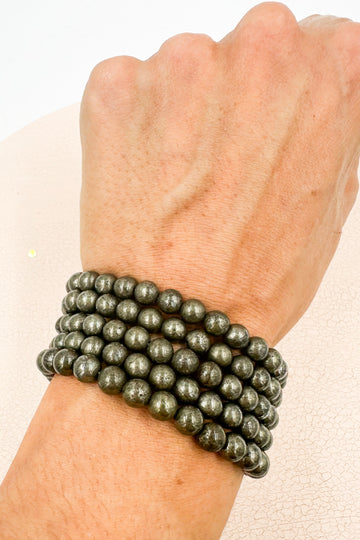 Pulsera Pirita | 6 mm | Abundancia - Positividad