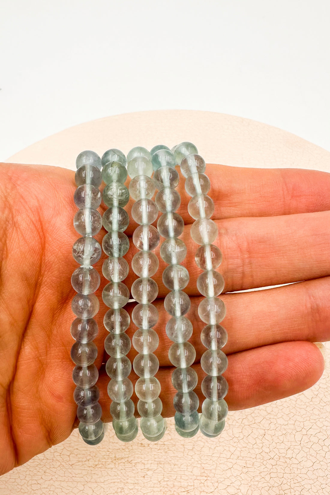 Pulsera Fluorita Azul "AA" Light | 6mm | Cambios - Espiritualidad