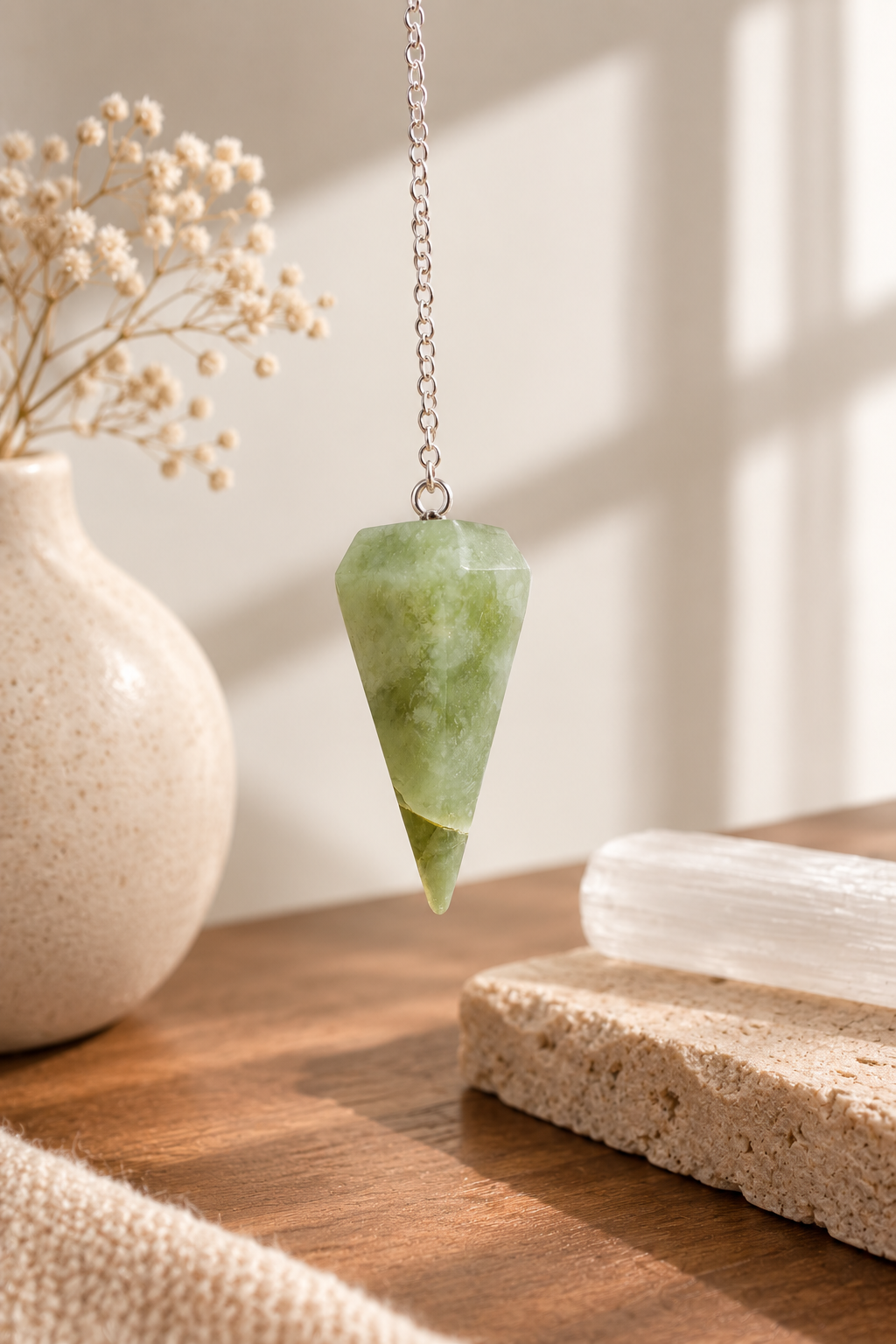 Péndulo Jade Verde | Abundancia - Buena Suerte