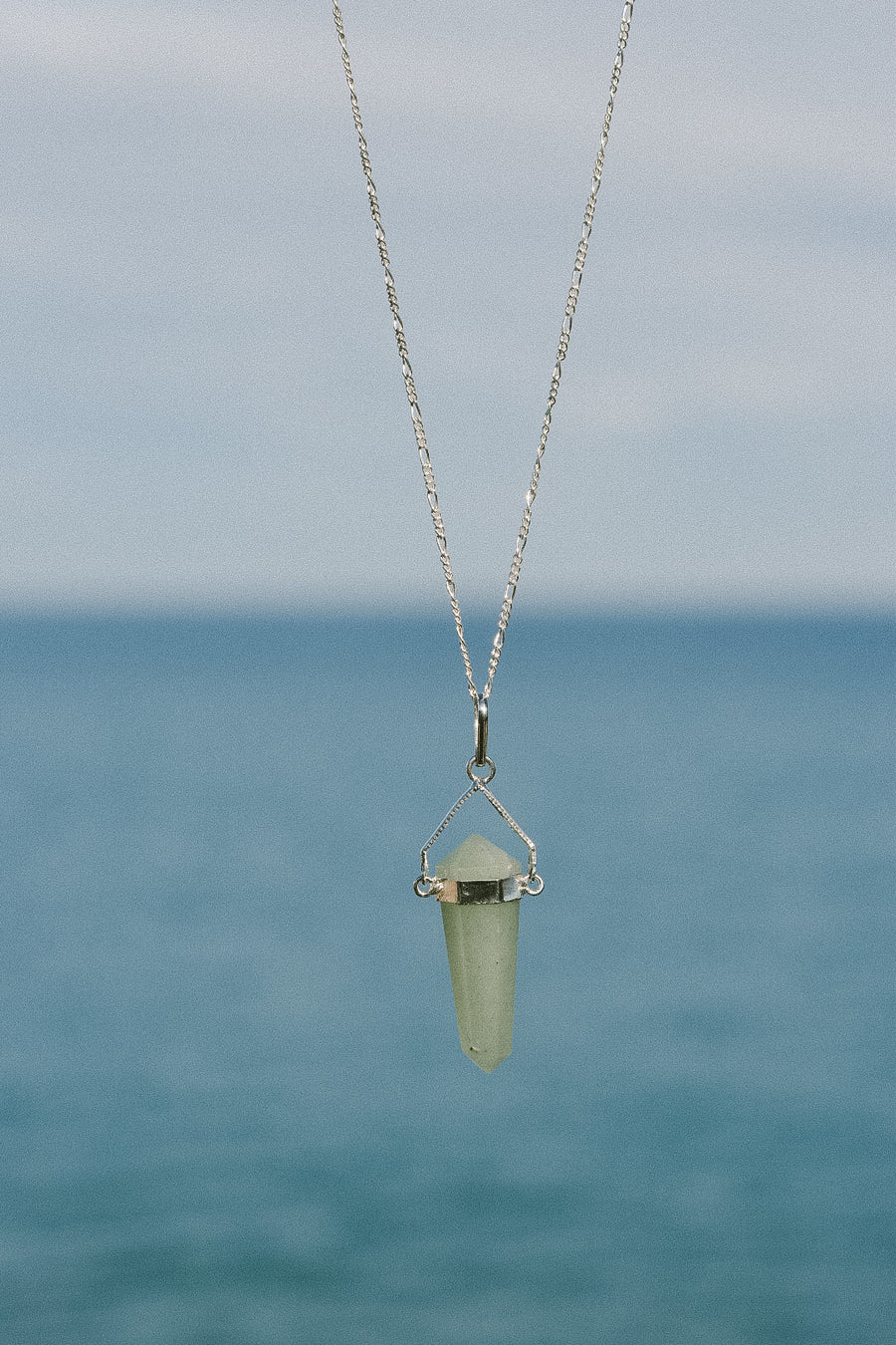Tip pendant | green quartz 
