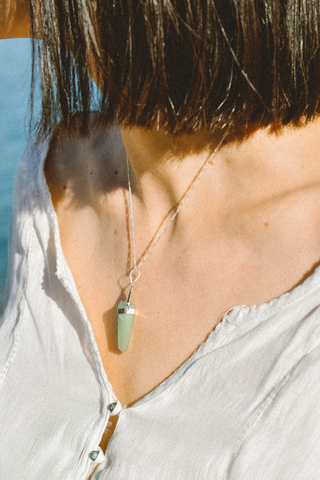 Tip pendant | green quartz 