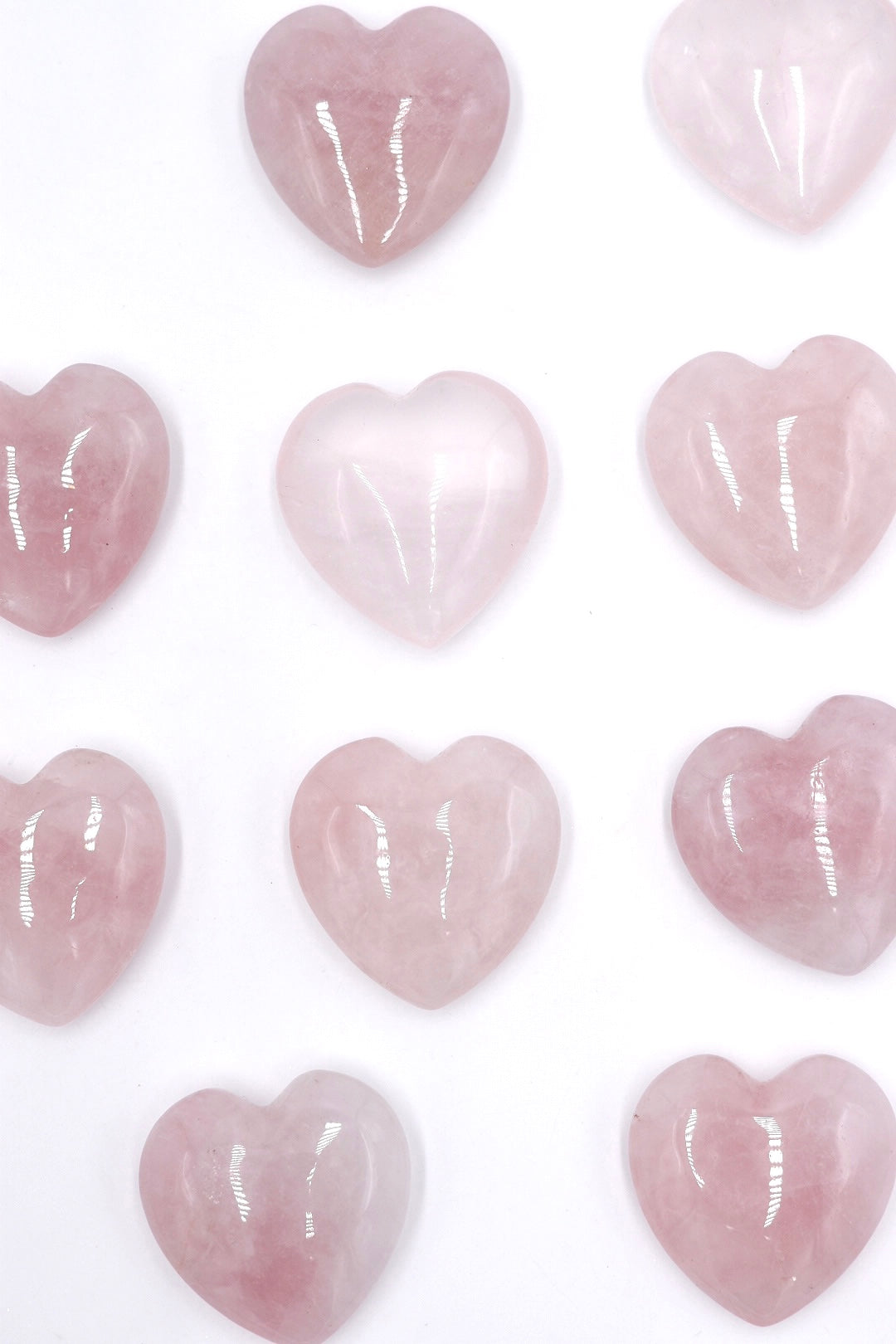 Rose Quartz Hearts | Love - Sensitivity