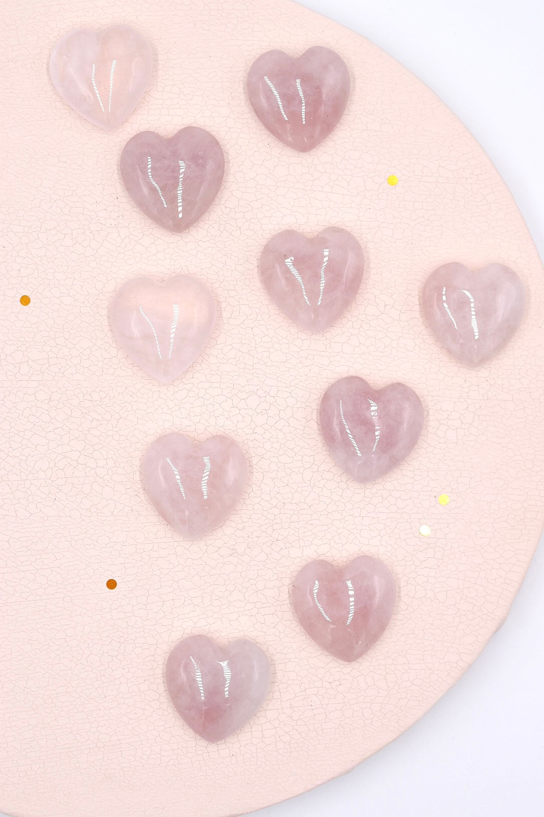 Rose Quartz Hearts | Love - Sensitivity