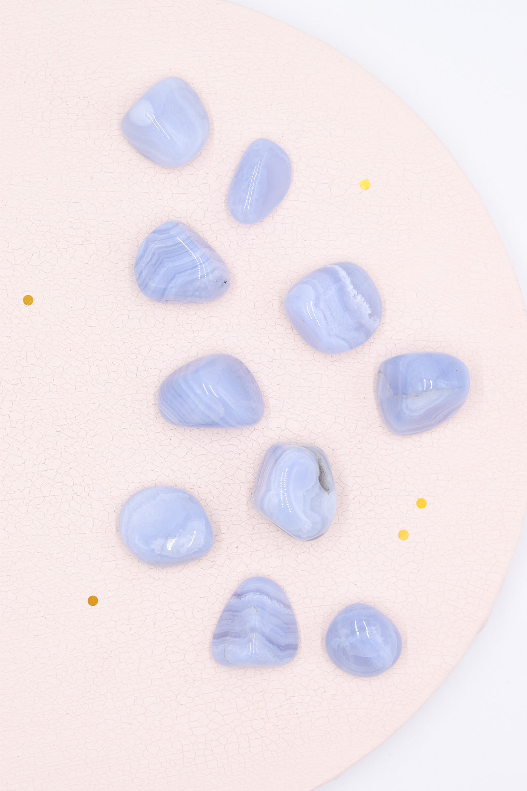 Blue chalcedony "A" Tumble | Calm - Communication