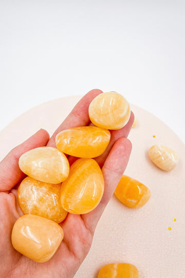 Orange Calcite Tumble | Energy and Cleaning