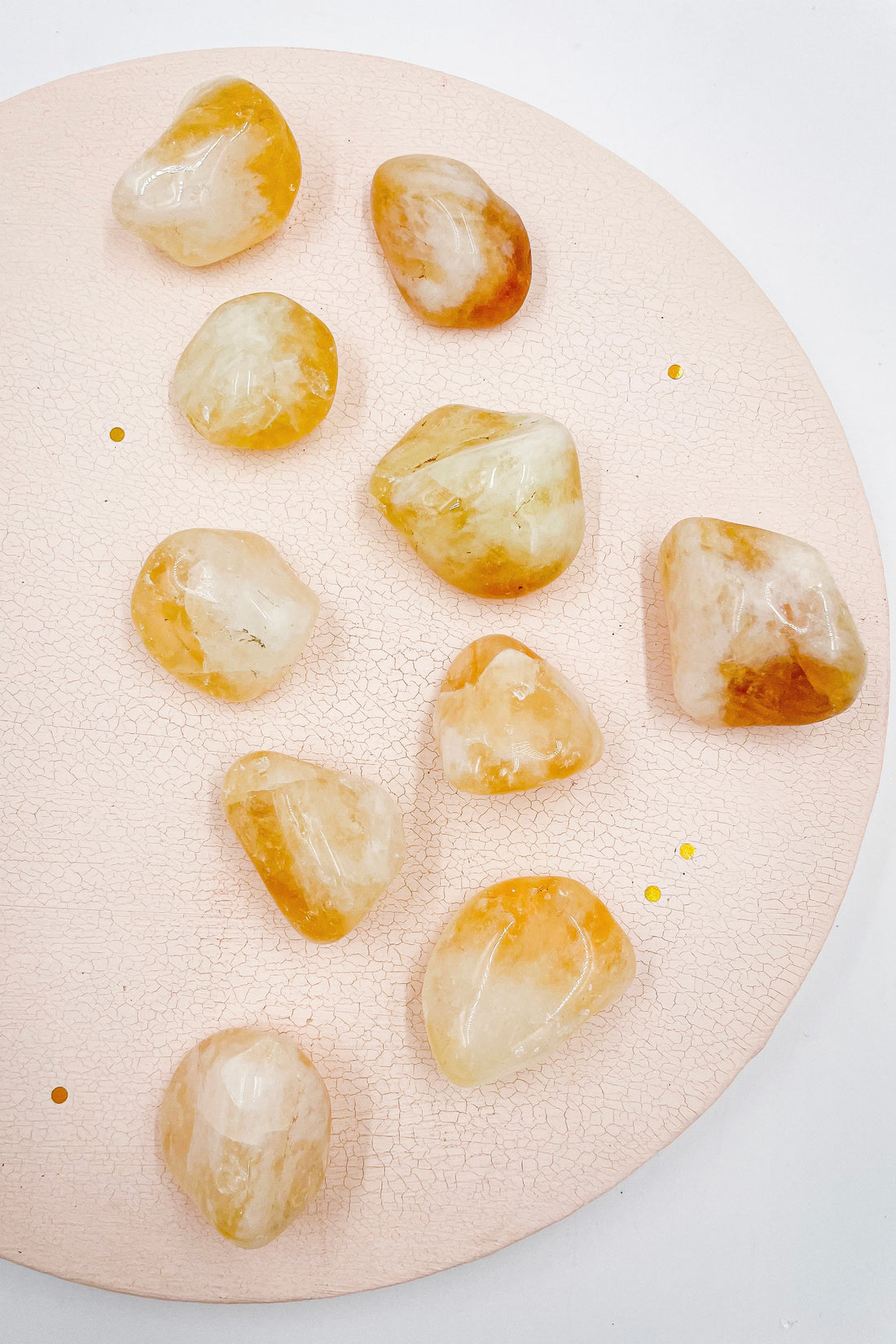 Heated Citrine (Heated Amethyst) Tumble | Abundance - Energy