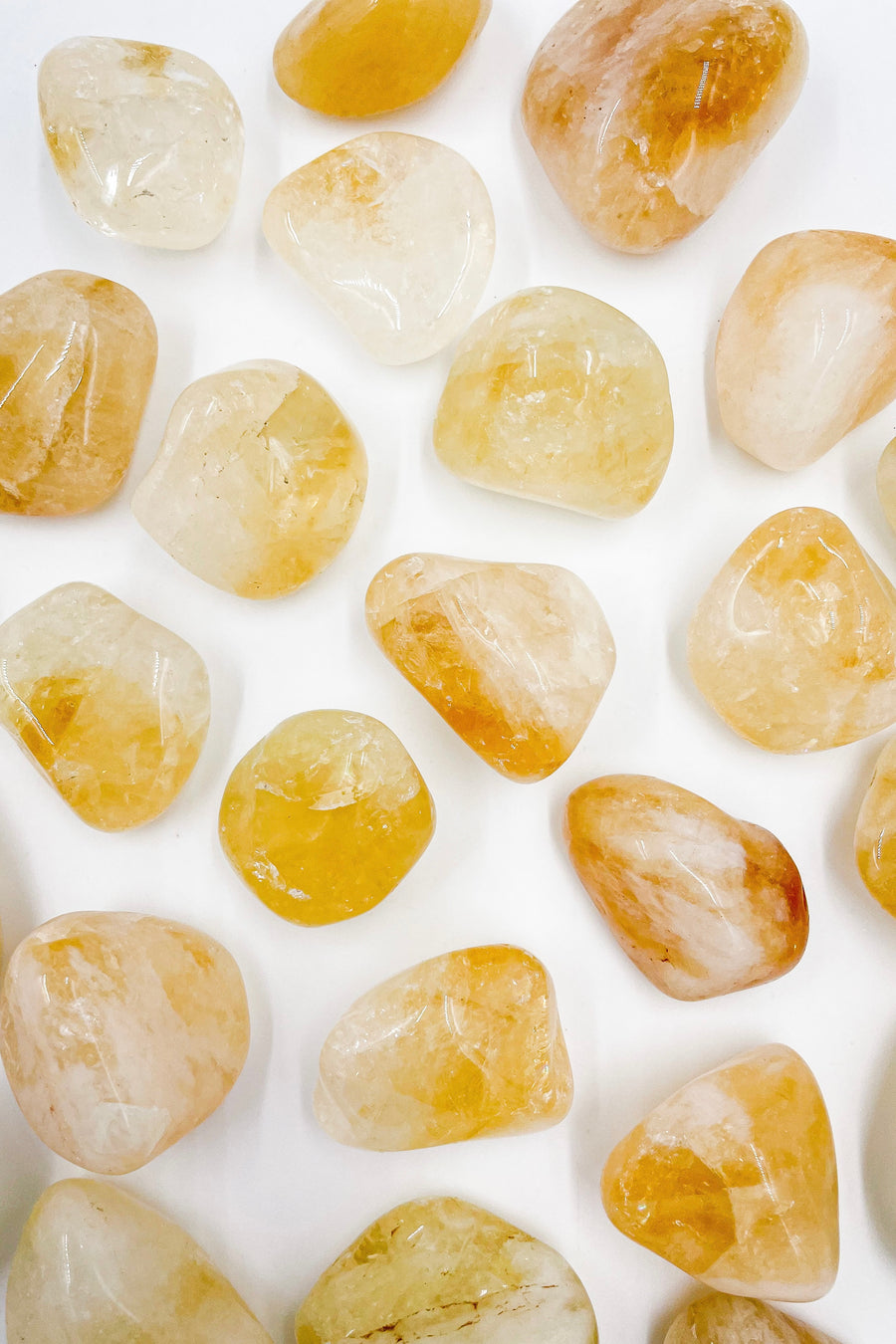 Heated Citrine (Heated Amethyst) Tumble | Abundance - Energy