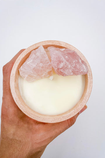 LOVE CANDLE | Pink quartz